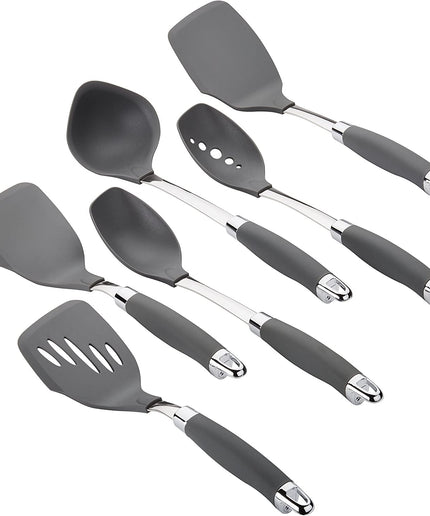 Suregrip Nonstick Utensil Kitchen Cooking Tools Set, 6 Piece, Graphite