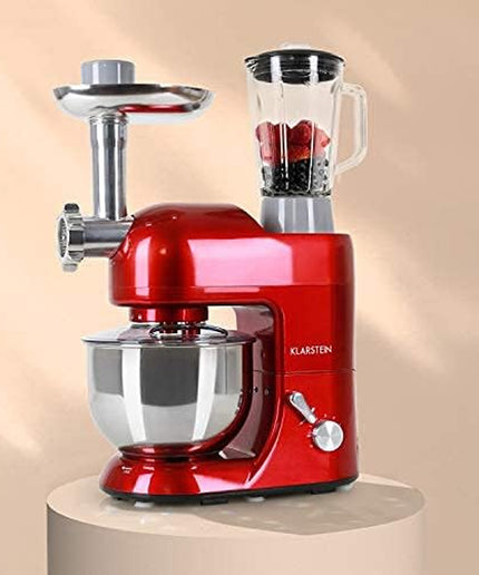 Lucia Rossa Electric Kitchen Mixer, Multi-Function Stand Mixer, 650W, 5.3 Qt Bowl, 1.3 Qt Mixing Glass, Mixer Grinder, Dough Bowl, Dough Blender, 6 Speed Levels