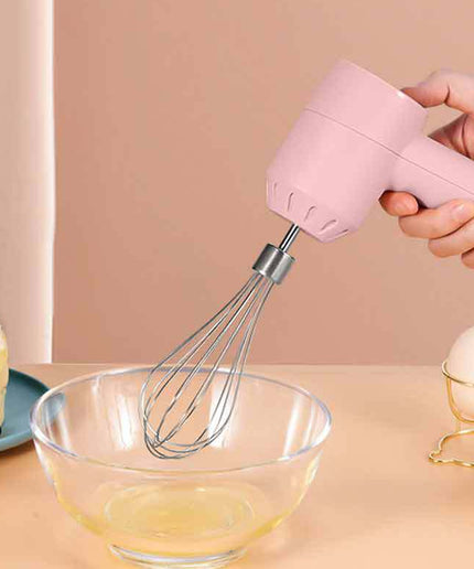 Portable Mini Wireless Electric Egg Beater Handheld USB Rechargeable Food Mixer Milk Frother 3 Speed Cream Food Cake Mixer