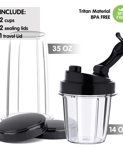 Personal Portable Blender for Shakes ,Smoothies,Food Prep, and Frozen Blending,Countertop Blender with 35Oz and 14Oz Bottles for Kitchen,1200W,Bpa Free(Sliver)