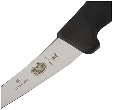 Victorinox 6 Inch Curved Fibrox Pro Boning Knife with Semi-stiff Blade