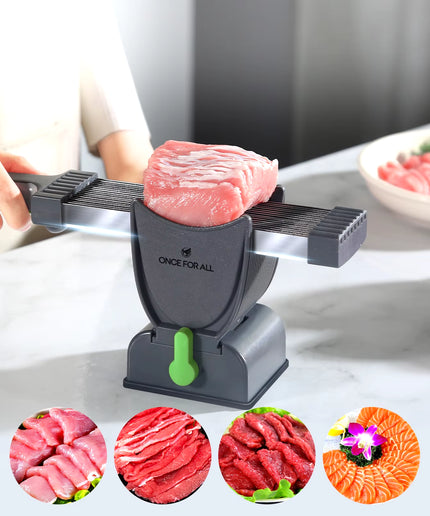 ONCE for All Meat Slicer and Cleaver Kitchen Knife Set for Meat Slicing and Shredding, Manual Fresh Meat Cutter, Slicer for Beef