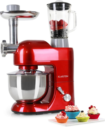 Lucia Rossa Electric Kitchen Mixer, Multi-Function Stand Mixer, 650W, 5.3 Qt Bowl, 1.3 Qt Mixing Glass, Mixer Grinder, Dough Bowl, Dough Blender, 6 Speed Levels