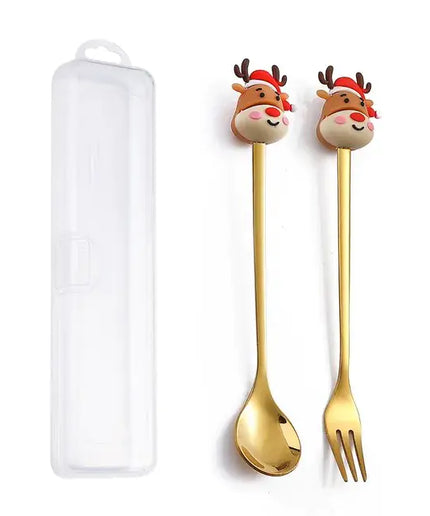 Christmas Cutlery Set: Festive Spoon and Fork