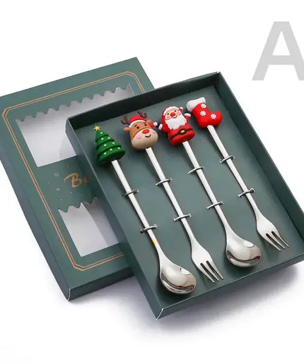 Christmas Cutlery Set: Festive Spoon and Fork