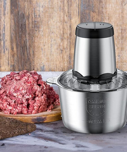 Electric Meat Grinder, Adjustable Electric Grinder, 300W Meat Processing Machine with 3L Capacity Bowl, Meat Chopper Machine with Dual Layer Cutting, Meat Grinding Tool for Meat Onions Garlic Sa