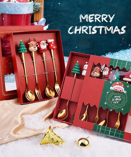 Christmas Cutlery Set: Festive Spoon and Fork