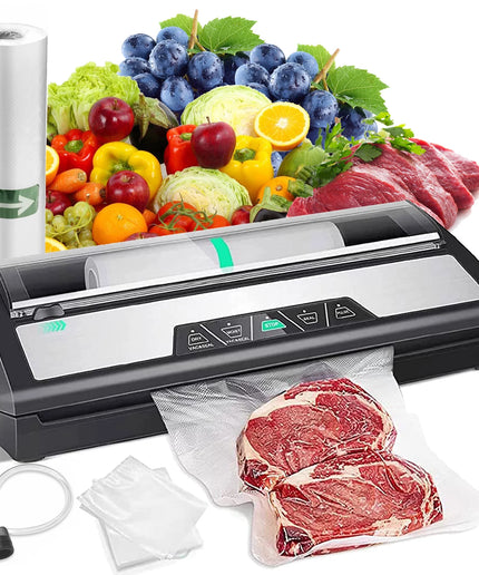 Vacuum Sealer Machine, Automatic Food Sealing Machine with Vacuum Rolls Bags, Easy to Clean, for Sous Vide Food Saver