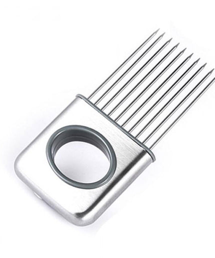 Onion Holder Tomato Cutter Meat Slicer Stainless Steel Kitchen Gadgets