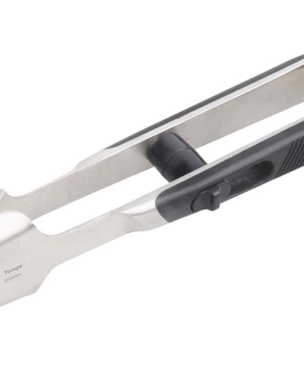 by Heston Blumenthal Premium Medium Grilling Tongs: Brushed Stainless Steel with Soft Grip Handle, Sturdy Tongs for Cooking, Great for Grilling Large Cuts of Meat, Bottle Opener and Hang Zone