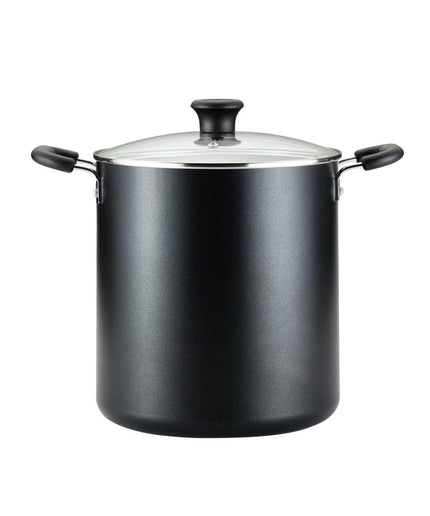 T-fal Specialty Nonstick Stockpot With Lid 12 Quart, Oven Broiler Safe 350F, Stay-Cool Handles, Kitchen, Cookware, Pots and Pans, Stock Pot, Soup Pot, Cooking Pot, Dishwasher Safe, Black