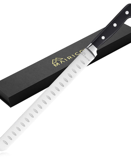 MAIRICO Brisket Slicing Knife - Ultra Sharp Premium 11-inch Stainless Steel Carving Knife for Slicing Roasts, Meats, Fruits and Vegetables