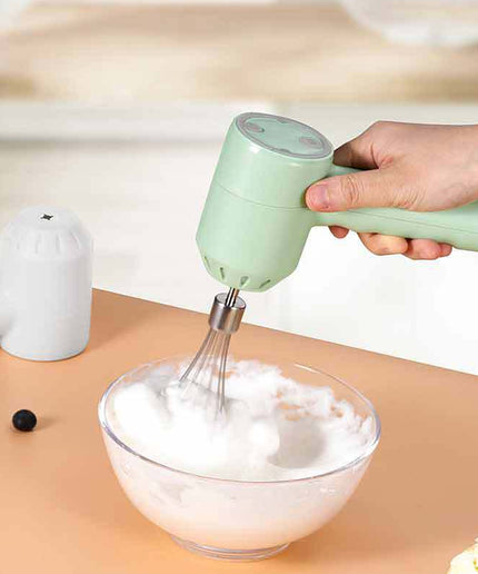 Portable Mini Wireless Electric Egg Beater Handheld USB Rechargeable Food Mixer Milk Frother 3 Speed Cream Food Cake Mixer