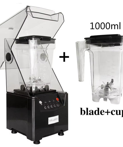 Food Blender Commercial Blender 1500W Sound Insulation Food Processor Smoothie Maker Mute Juicing Machine Food Mixer