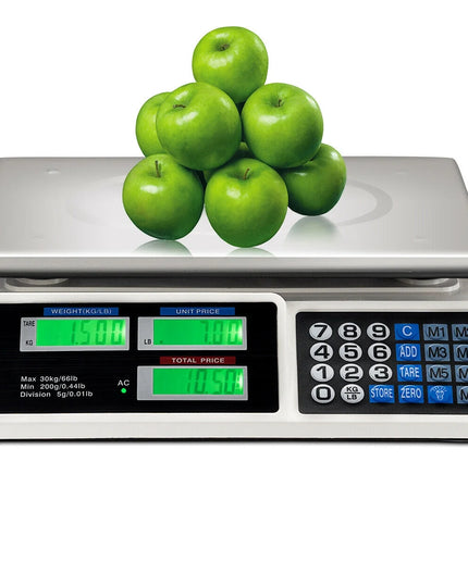 66Lbs Digital Weight Scale Price Computing Retail Count Scale Food Meat Scales