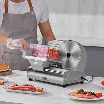 180W Electric Meat Slicer Deli Food Slicer with 7.5 Inch SUS420 Blade