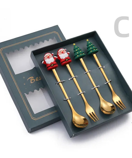 Christmas Cutlery Set: Festive Spoon and Fork