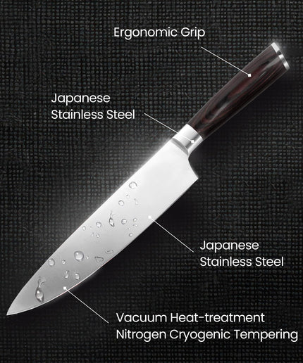 Japanese Chef Knife, 8 Inch, HC Steel, Paring Knife, Premium Chef Knife Professional Unique Gift for Men/Women, Mom/Dad, Premium Gift Box