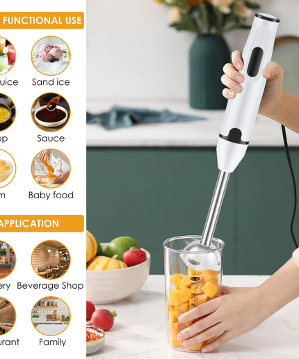 Immersion Blender Multifunctional Hand Blender Household Handheld Immersion Blender Electric Stick Blender Kitchen Gadget