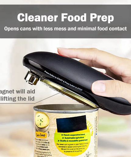 Electric Can Opener,Auto Electric Can Opener,No Sharp Edge a Simple Push of Button - Automatic,Can Opener Electric for Seniors,Kitchen，Home，Restaurant Fits Almost Any Can Size