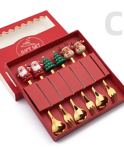 Christmas Cutlery Set: Festive Spoon and Fork