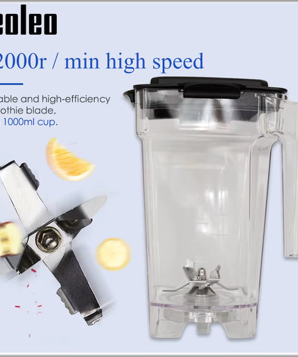 Food Blender Commercial Blender 1500W Sound Insulation Food Processor Smoothie Maker Mute Juicing Machine Food Mixer