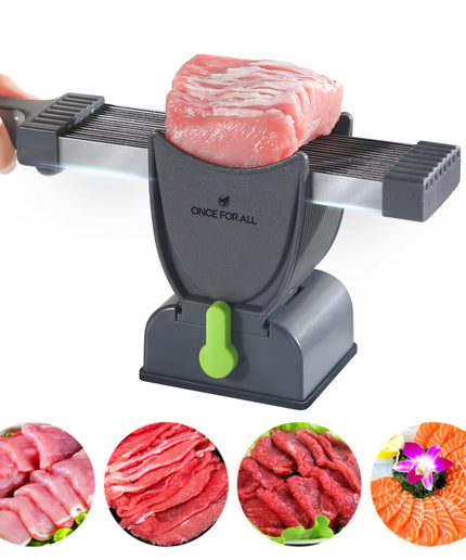 ONCE for All Meat Slicer and Cleaver Kitchen Knife Set for Meat Slicing and Shredding, Manual Fresh Meat Cutter, Slicer for Beef