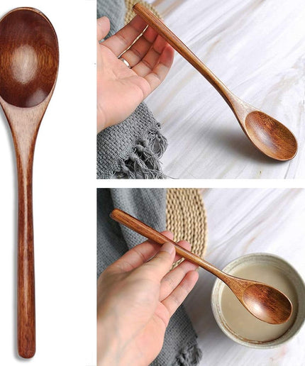 Wooden Spoon and Fork for Eating Utensil Set Lunch Wood Cutlery Japanese Silverware Sets Wooden Flatware Reusable Bamboo Utensils Korean Wood Forks Spoons