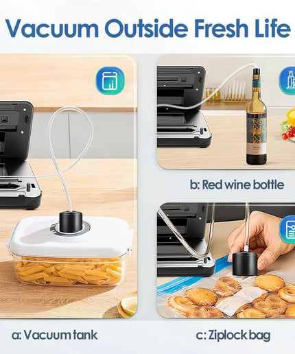 Vacuum Sealer Machine, Automatic Food Sealing Machine with Vacuum Rolls Bags, Easy to Clean, for Sous Vide Food Saver