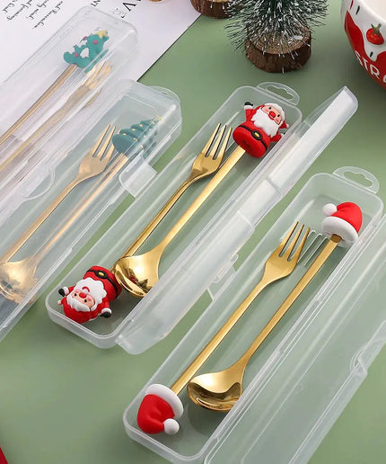 Christmas Cutlery Set: Festive Spoon and Fork