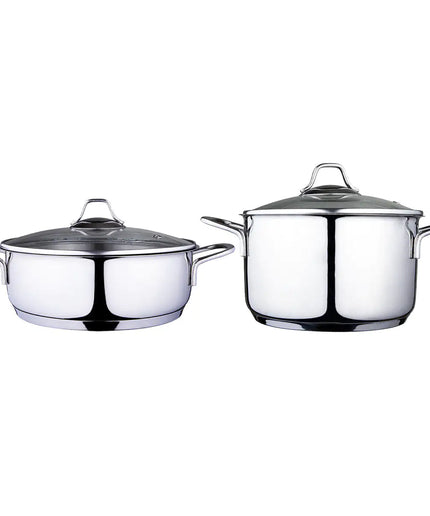 Serenk Modernist Cookware Set Saute Pan Stock Pot, 4 pcs