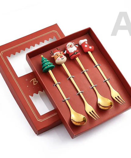 Christmas Cutlery Set: Festive Spoon and Fork