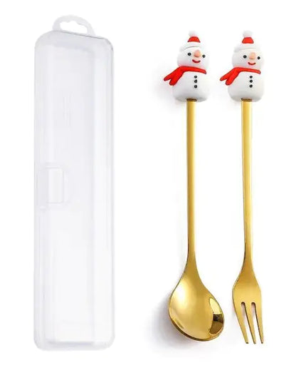 Christmas Cutlery Set: Festive Spoon and Fork