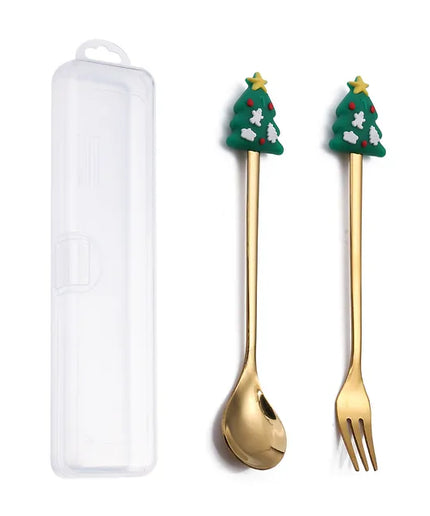 Christmas Cutlery Set: Festive Spoon and Fork