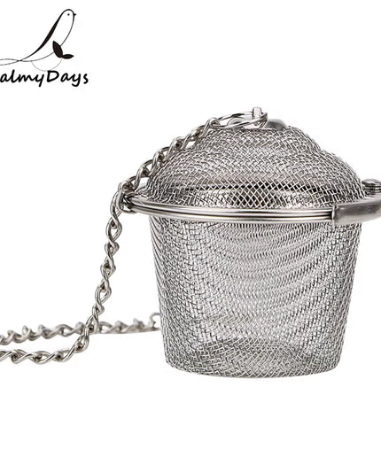 Tea Strainer Locking Tea Infuser Filter Stainless Steel Mesh Tea Ball Strainer Herb Spice Ball Infuser Diffuser Tea Accessories