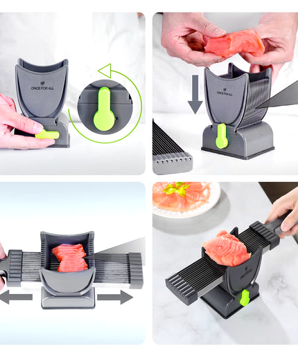 ONCE for All Meat Slicer and Cleaver Kitchen Knife Set for Meat Slicing and Shredding, Manual Fresh Meat Cutter, Slicer for Beef