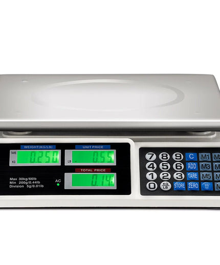 66Lbs Digital Weight Scale Price Computing Retail Count Scale Food Meat Scales