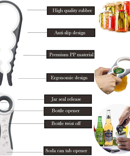 Easy-Twist Jar Opener:  Effortless Lid Opening for Weak Hands & Arthritis | Versatile Bottle Opener | Jar Openers & Bottle Openers