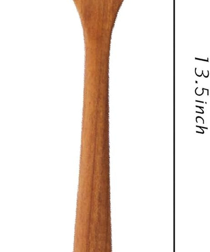 Wooden Spoon for Cooking, Mixing, Serving - Good Grip Multi-Purpose Kitchen Utensil 13.5" - Teak Utensils (Teak Cooking Spoon)