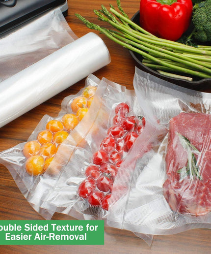 Vacuum Sealer Bags Rolls Compatible with Foodsaver 4-Pack 11" X 25' Vacuum Seal Rolls Fit inside Machine Double-Side Embossed Bpa-Free Bags for Sous Vide or Food Storage (Total 100 Feet)