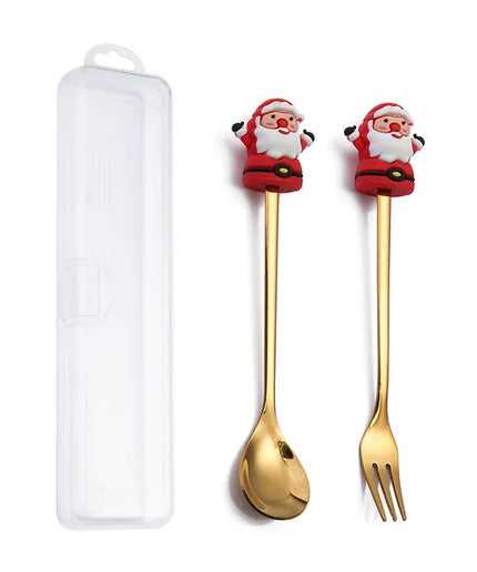 Christmas Cutlery Set: Festive Spoon and Fork