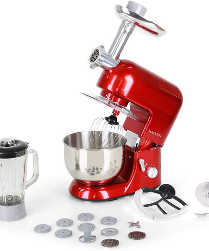 Lucia Rossa Electric Kitchen Mixer, Multi-Function Stand Mixer, 650W, 5.3 Qt Bowl, 1.3 Qt Mixing Glass, Mixer Grinder, Dough Bowl, Dough Blender, 6 Speed Levels