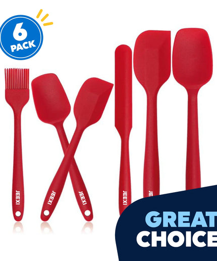 Spatula Silicone Heat Resistant Cooking Utensil Set, 6 Pcs