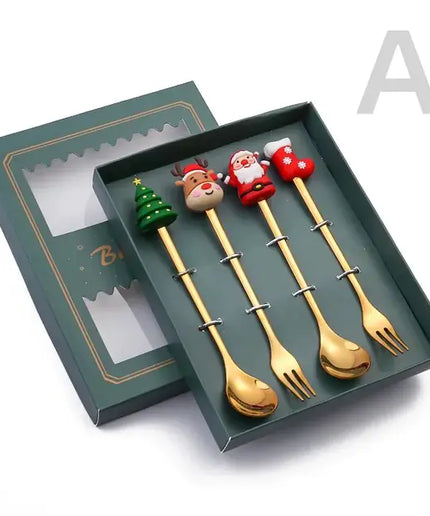 Christmas Cutlery Set: Festive Spoon and Fork