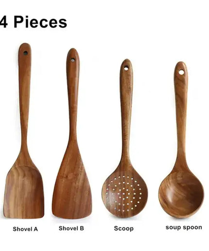 Natural Wood Tableware Spoon Ladle