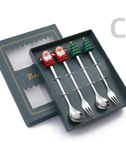 Christmas Cutlery Set: Festive Spoon and Fork