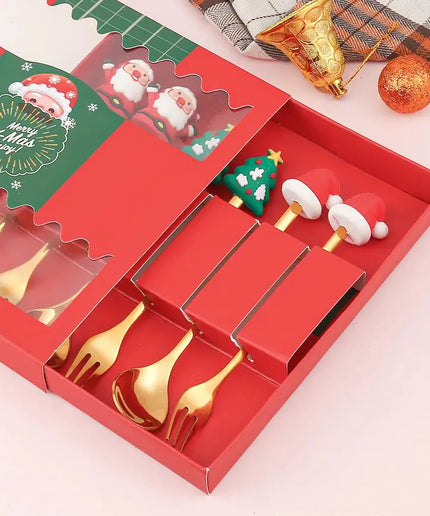 Christmas Cutlery Set: Festive Spoon and Fork