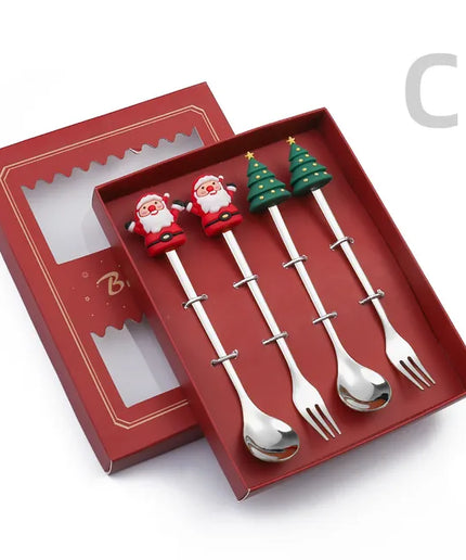 Christmas Cutlery Set: Festive Spoon and Fork