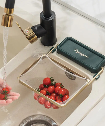 Foldable Sink Strainer Mesh Bag Stand