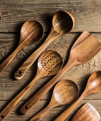 Natural Wood Tableware Spoon Ladle